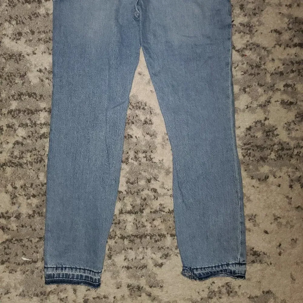 Old Navy Denim Distressed Overalls || girls XL EUC